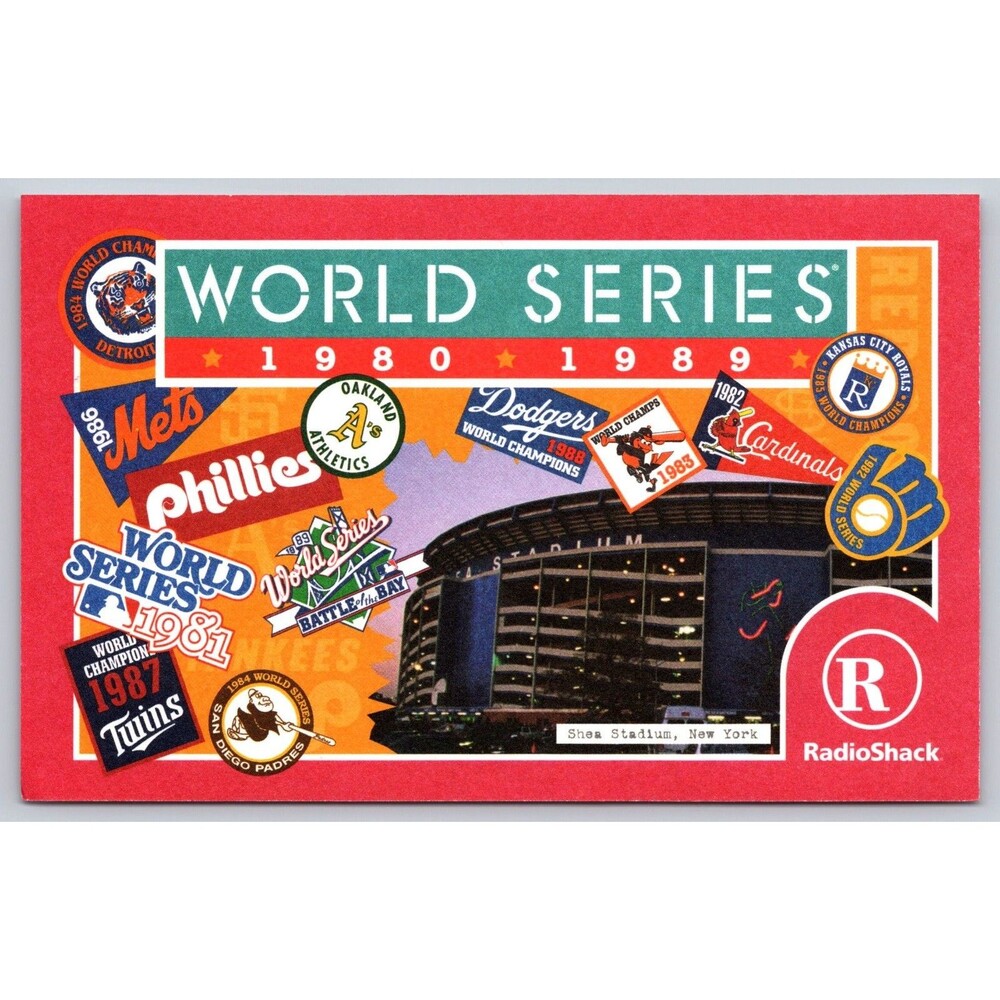 Postcard World series 1980-1989 Radio Shack MLB Hologram Unposted 2003 Shea